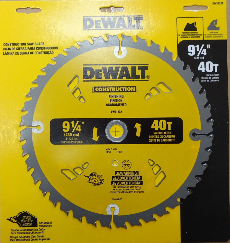 DISCO DE SERRA CIRCULAR 235X25MM 40 DENTES PARA MADEIRA DW3132A DEWALT