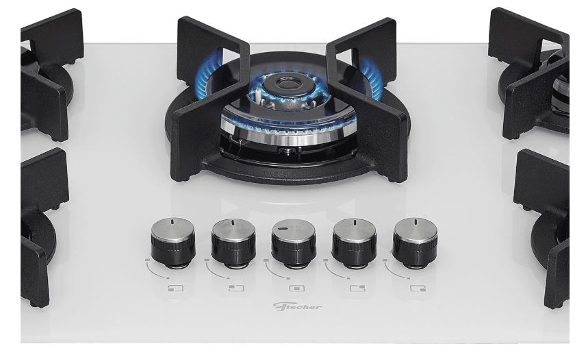 FOGÃO COOKTOP FISCHER 5Q TRIPLA CHAMA INFINITY BRANCO BIVOLT 26298.62470