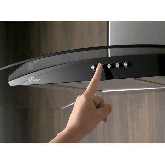 COIFA DE PAREDE FISCHER DEPURADOR OU EXAUSTOR TALENT FIT 90 CM VIDRO