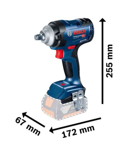 CHAVE IMPACTO A BATERIA 18V GDS18V-400 SEM BATERIA 06019K00E1 BOSCH