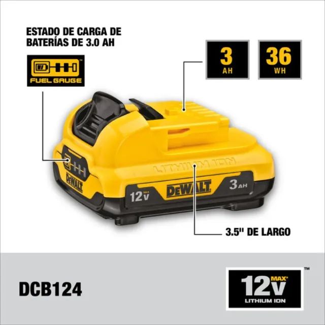 BATERIA 12V LI-ION 3.0AH DCB124 DEWALT