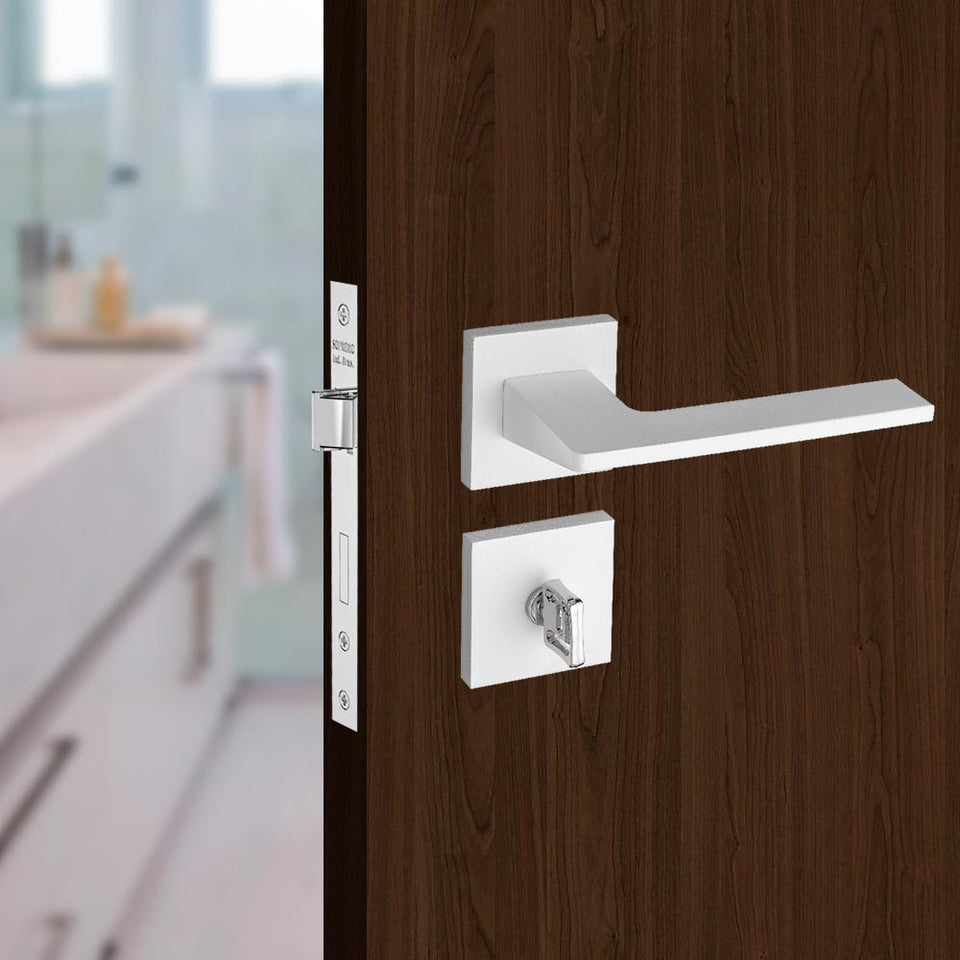 FECHADURA BANHEIRO SARA ROSETA BRANCO TEXTURA 502/90B BRT PADO