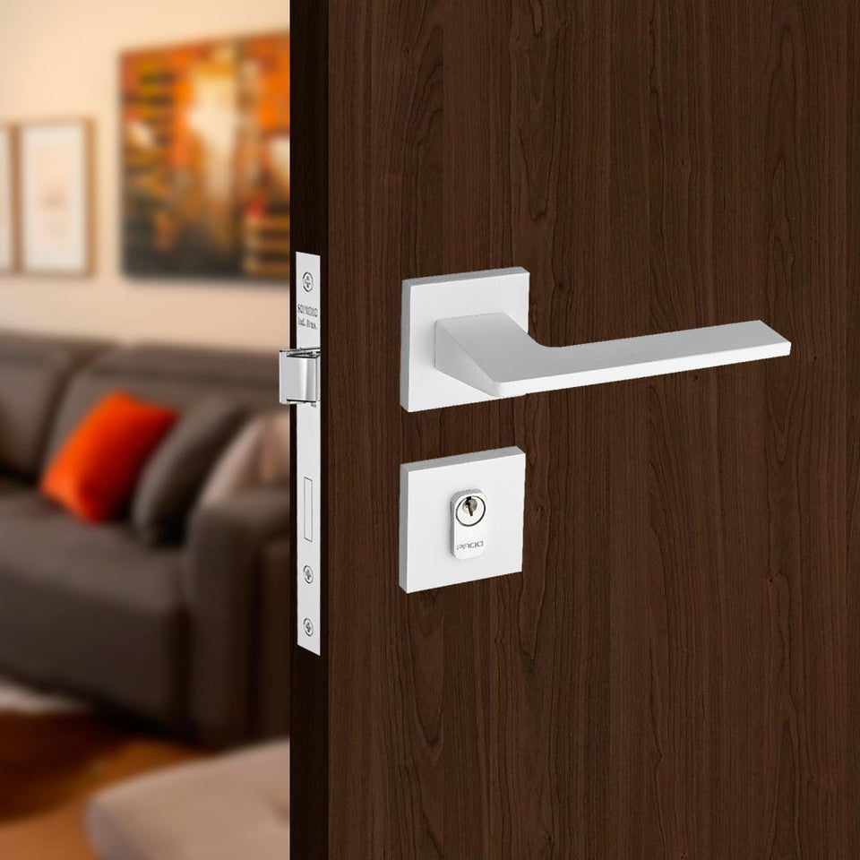 FECHADURA EXTERNA SARA ROSETA BRANCO TEXTURA 502/90E BRT PADO