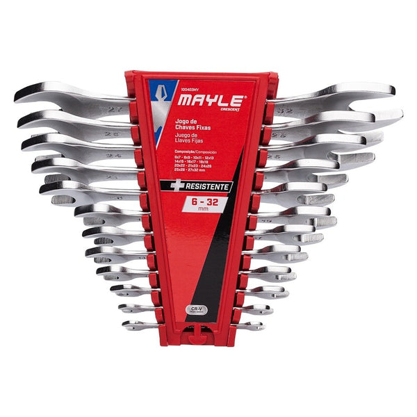 JOGO DE CHAVE FIXA MAYLE DE 6MM A 22MM COM 8 PEÇAS 100402MY
