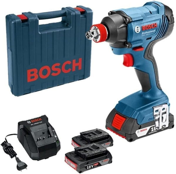 CHAVE DE IMPACTO A BATERIA 18V GDX180-LI COM CARREGADOR RÁPIDO 2 BAT. 1,5AH E MALETA 06019G52E0 BOSCH