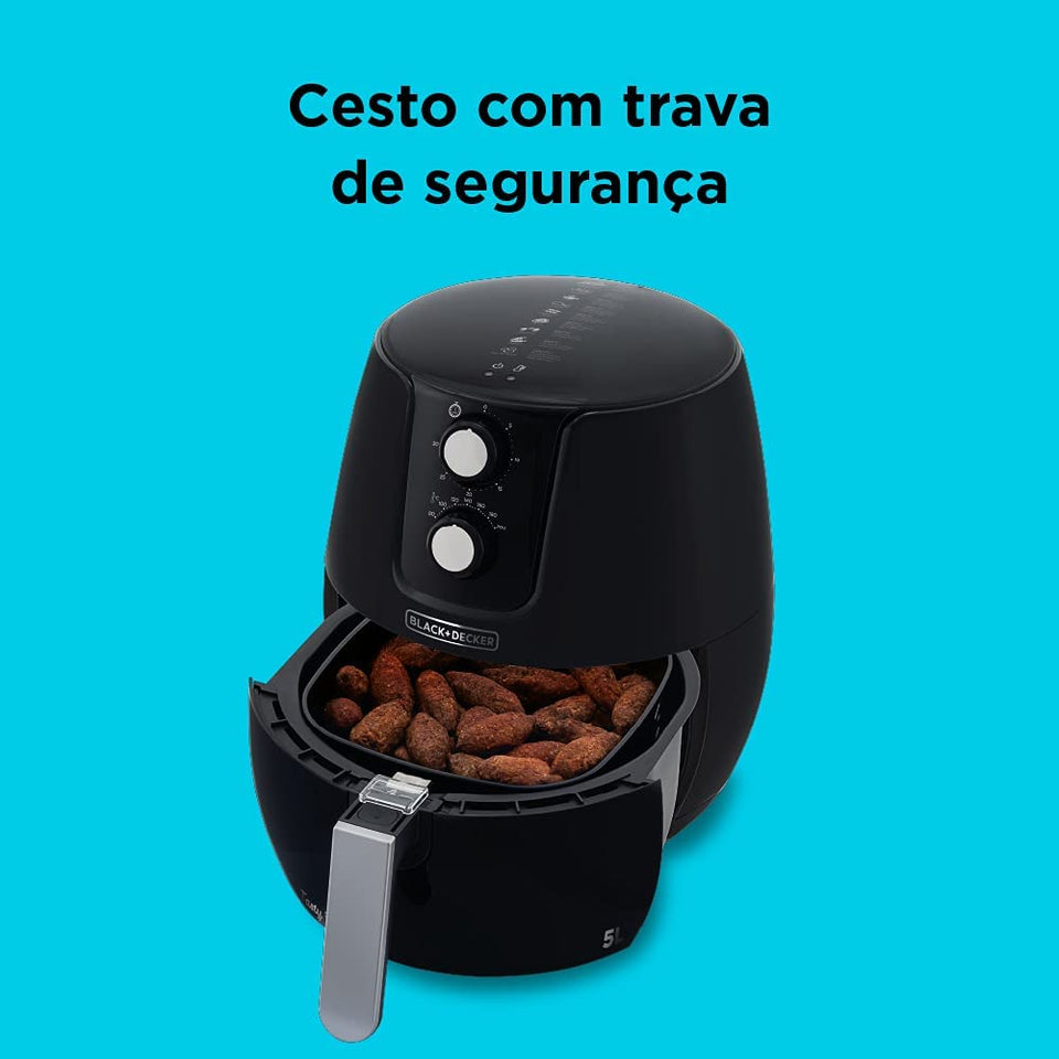 FRITADEIRA SEM ÓLEO AFM5 PRETA 5L 220V BLACK & DECKER