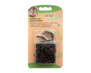 CORRENTE COM GANCHO GIRATÓRIO 46CM PRETO 5242 BEMFIXA