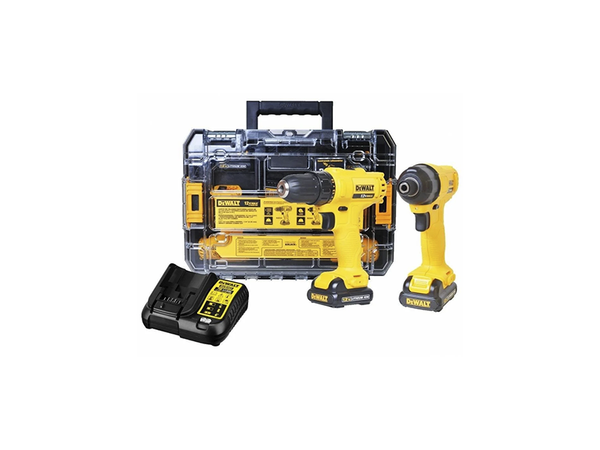 KIT FURADEIRA E PARAFUSADEIRA DE IMPACTO12V 2 BATERIAS DCK201C2-BR DEWALT