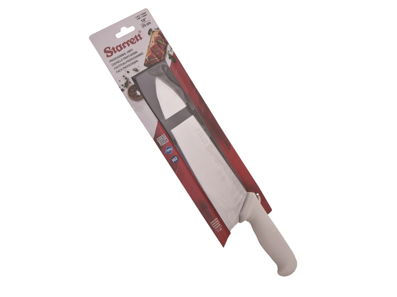 FACA PARA CARNE LÂMINA TRIANGULAR 25CM KBKW301 BRANCO STARRETT