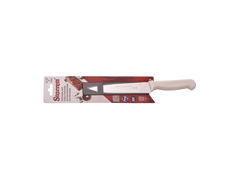 FACA PARA CARNE LÂMINA TRIANGULAR 15CM KBKW302 BRANCO STARRETT