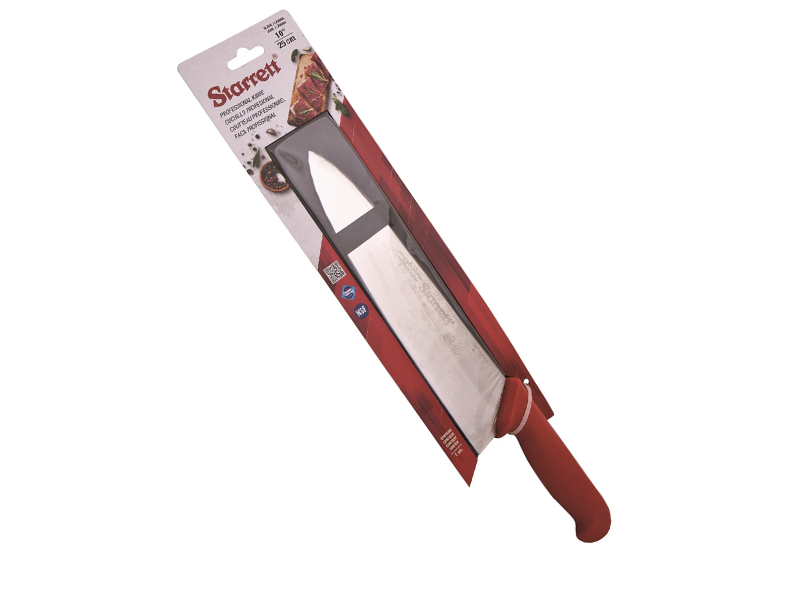 FACA PARA CARNE LÂMINA TRIANGULAR 20CM KBKR301 VERMELHO STARRETT