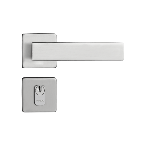 FECHADURA EXTERNA QUADRA ROSETA CROMADO ACETINADO 701/80E CRA PADO
