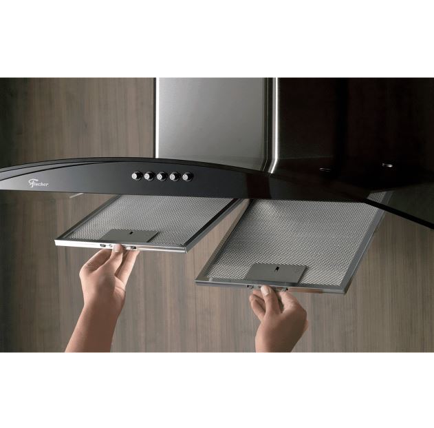 COIFA DE PAREDE FISCHER DEPURADOR OU EXAUSTOR TALENT FIT 90 CM VIDRO
