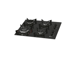 FOGÃO COOKTOP FISCHER A GÁS 4Q TRIPLA CHAMA FIT LINE MESA DE VIDRO BIVOLT 26299.57078