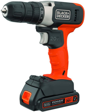 PARAFUSADEIRA/FURADEIRA DE IMPACTO 20V ÍON LÍTIO BCD704C1-BR 2 VELOCIDADES BLACK+DECKER