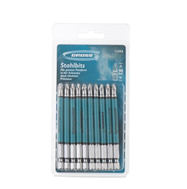 JOGO DE BITS PH2 90MM COM 10 PEÇAS 1126356 GROSS