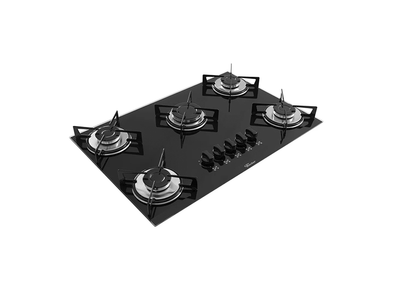 FOGÃO COOKTOP 5Q GÁS MESA DE VIDRO  PRETO 1642(6985) BIVOLT FISCHER