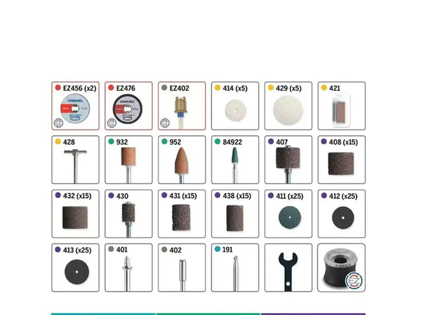 KIT DE ACESSÓRIOS EZ LOCK COM 160 PEÇAS 26150710AK DREMEL