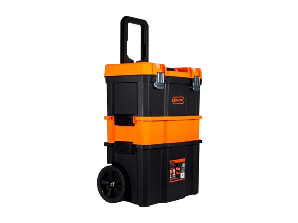 CAIXA DE FERRAMENTAS MODULAR 3X1 COM RODAS TACTIX AMATOOLS