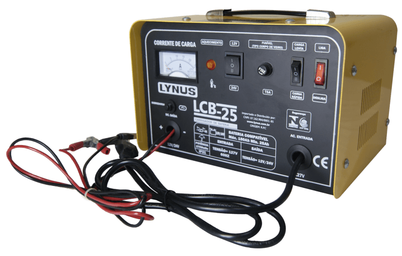 CARREGADOR DE BATERIAS LCB-25 220V LYNUS