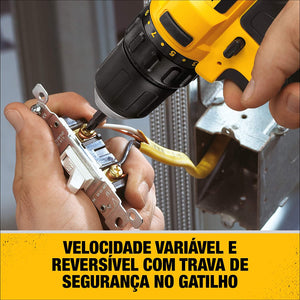 PARAFUSADEIRA/FURADEIRA 3/8" 12V MÁX ION-LÍTIO DCD710D2-BR DEWALT