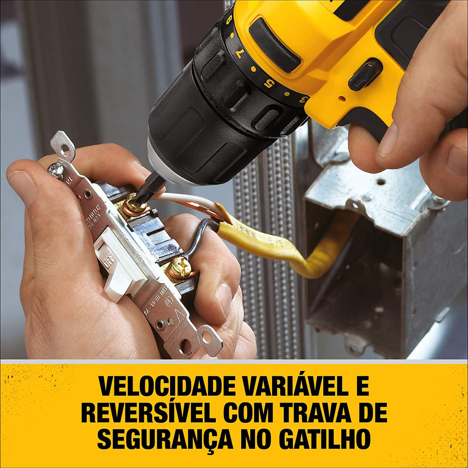PARAFUSADEIRA/FURADEIRA 3/8" 12V MÁX ION-LÍTIO DCD710D2-BR DEWALT