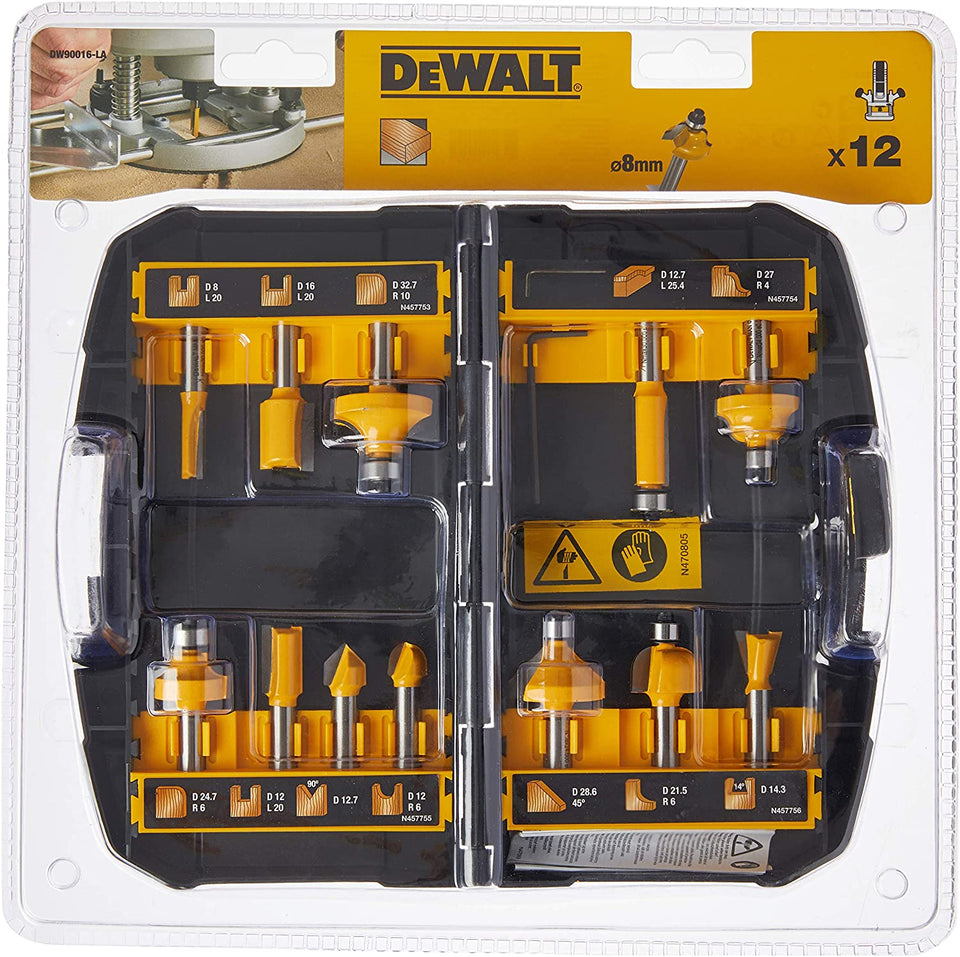JOGO DE FRESAS 80MM COM 12 PEÇAS DW90016-LA DEWALT