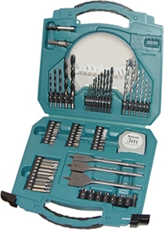 CONJUNTO DE BITS E BROCAS COM 71 PEÇAS MAKITA