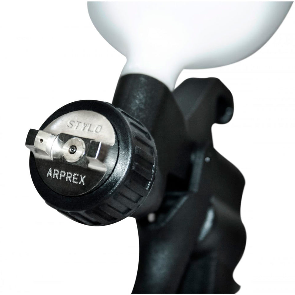 PISTOLA DE PINTURA TIPO GRAVIDADE  STYLO PLUS 0.8MM PRETA ARPREX