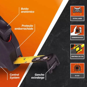 TRENA DE BOLSO EMBORRACHADA 8M COM TRAVA L625CMED LUFKIN