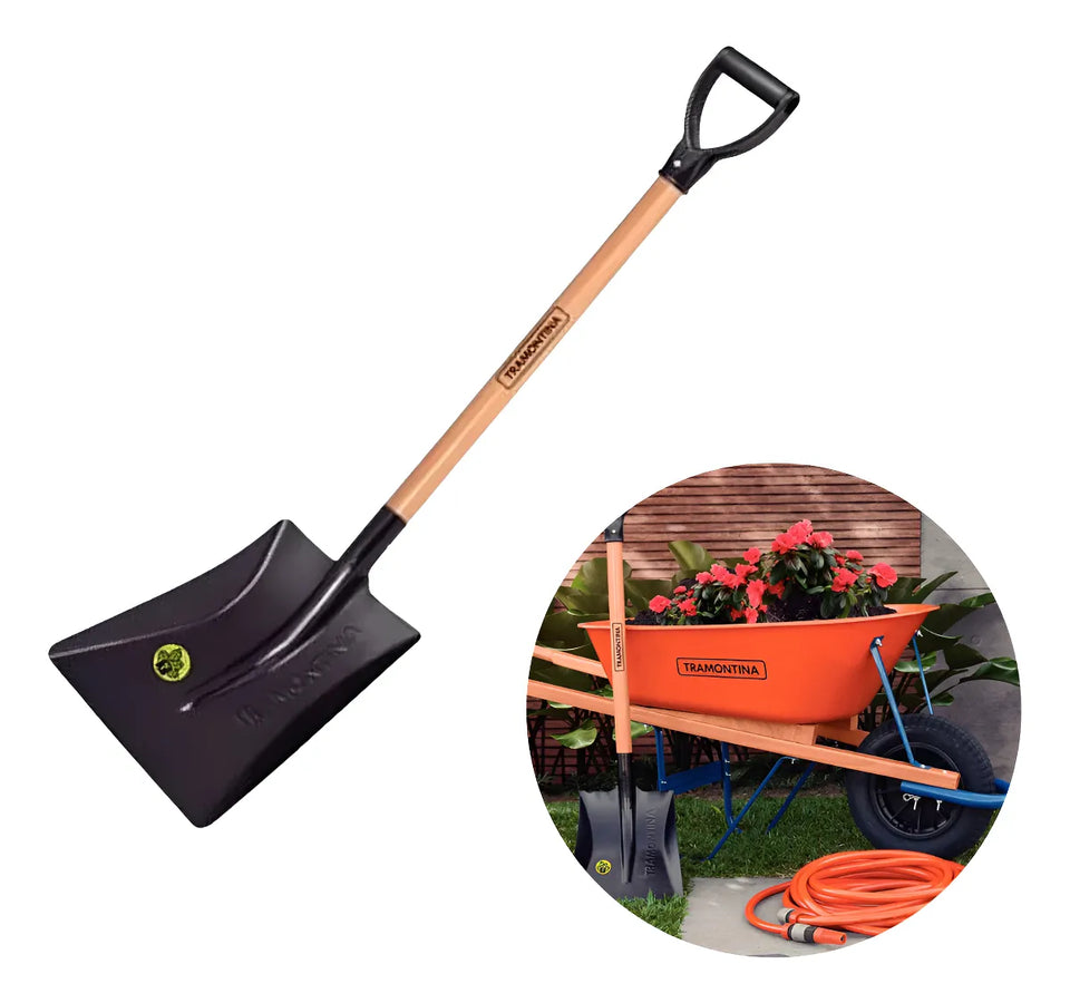 PÁ QUADRADA 464/40 COM CABO 71CM 77464444 TRAMONTINA