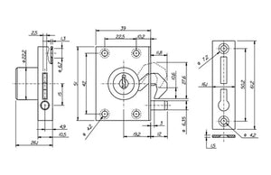 FECHADURA PARA PORTA DE CORRER ESQUERDA CROMADO 26 921 PAPAIZ