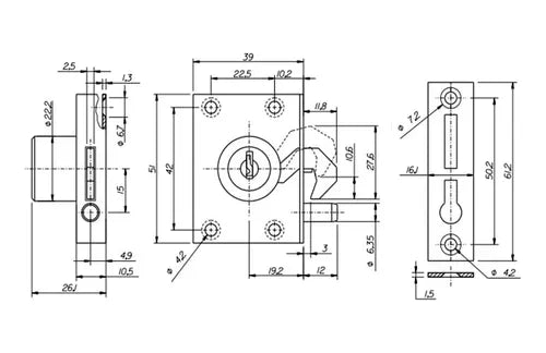FECHADURA PARA PORTA DE CORRER ESQUERDA CROMADO 26 921 PAPAIZ