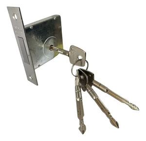 FECHADURA TETRA CHAVE CROMADO 140 R68 SM PAPAIZ