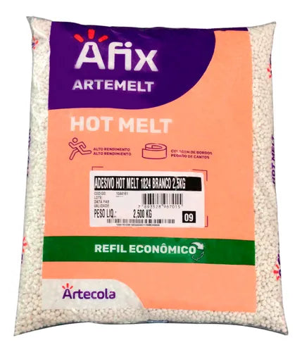 ADESIVO HOT MELT BRANCO REFIL 1824 2.5KG AFIX