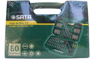 JOGO DE BITS 1/4' COM 80 PEÇAS SATA ST09326SJ