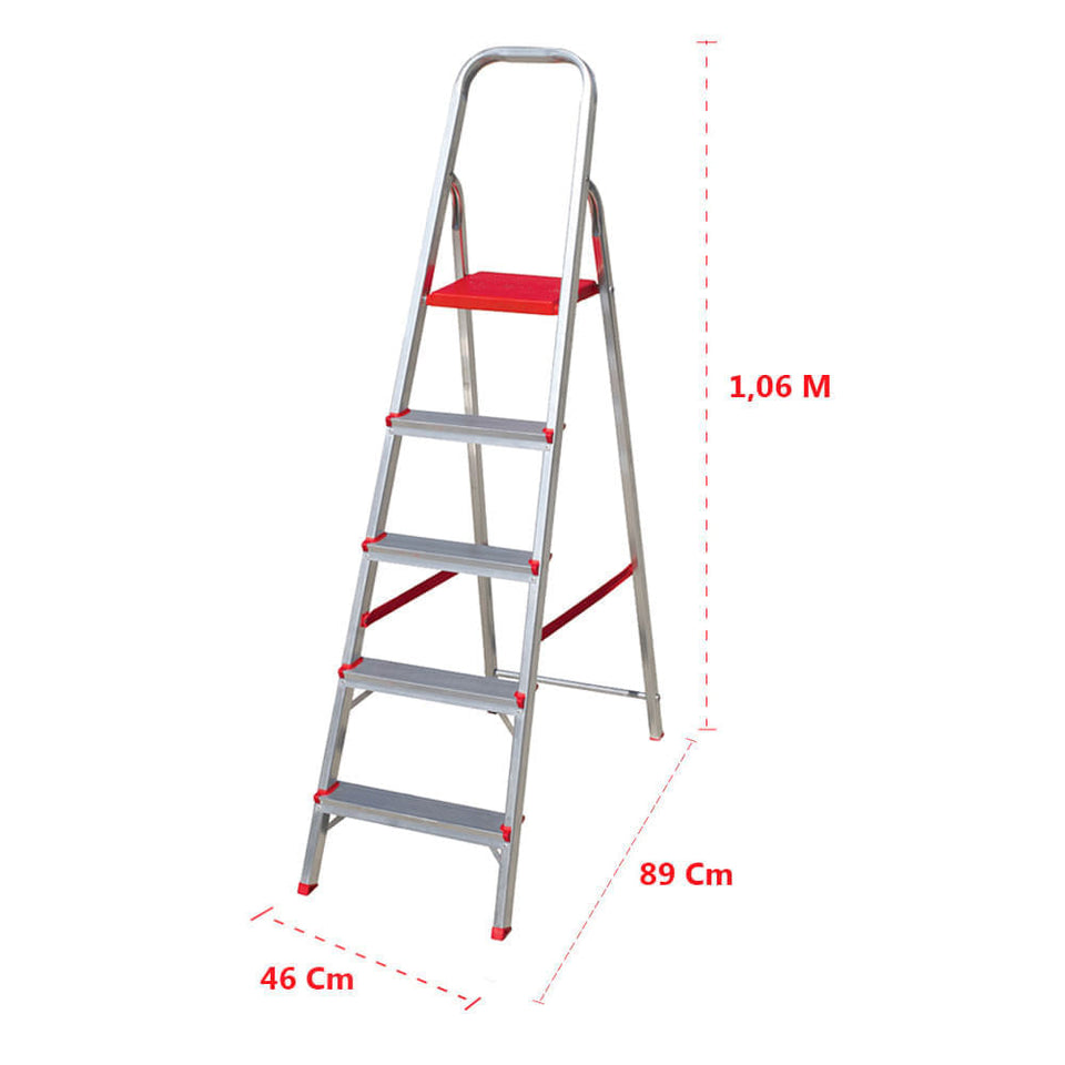 ESCADA EM ALUMÍNIO 5 DEGRAUS ESC0064 BOTAFOGO
