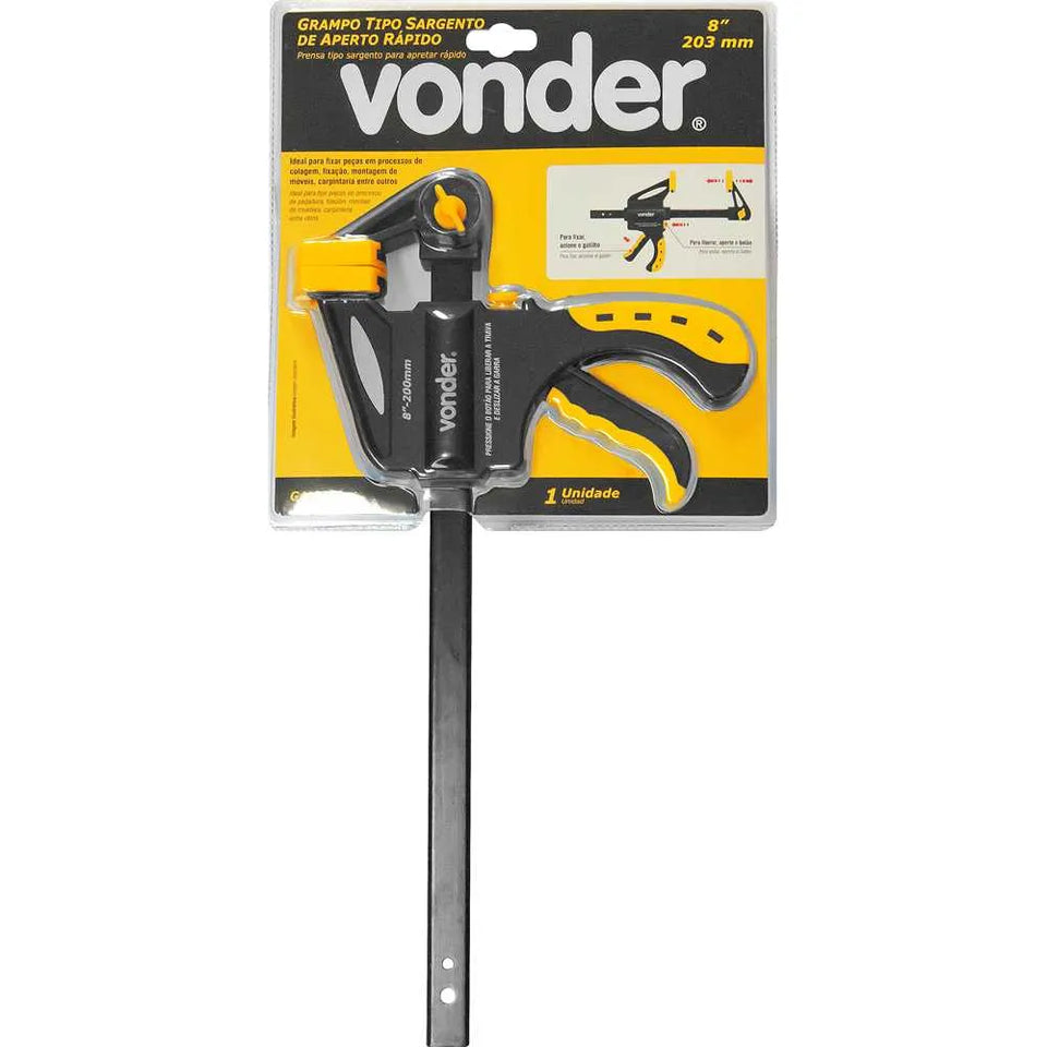 GRAMPO TIPO SARGENTO 8" 203MM GA608 3580619008 VONDER