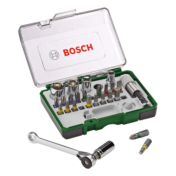 JOGO DE BITS 2607017160 COM 27 PEÇAS E CATRACA BOSCH