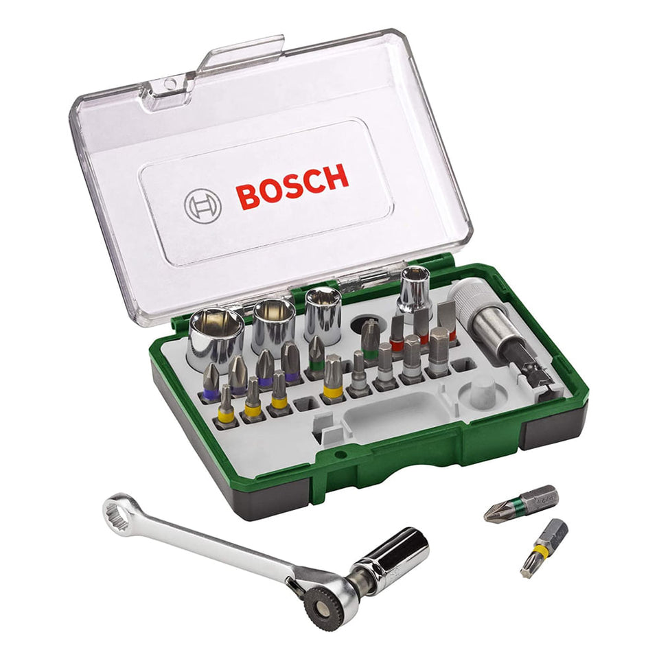 JOGO DE BITS 2607017160 COM 27 PEÇAS E CATRACA BOSCH