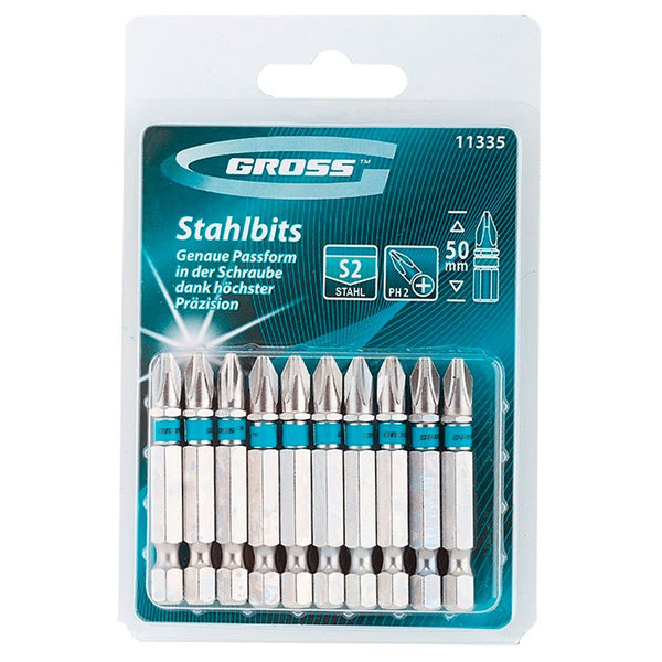 JOGO DE BITS PH2 50MM COM 10 PEÇAS 1133555 GROSS