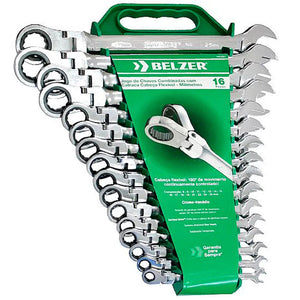 JOGO DE CHAVE BIELA BELZER DE 8MM A 25MM COM 16 PEÇAS 9902BJ