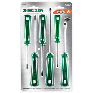 JOGO DE CHAVE FENDA/PHILLIPS BELZER COM 6 PEÇAS 232102BN