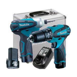 KIT FURADEIRA PARAFUSADEIRA DE IMPACTO + PARAFUSADEIRA DE IMPACTO DK1493 MAKITA