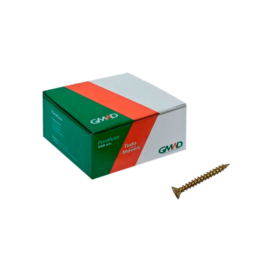 PARAFUSO PHILLIPS 4X16 CAIXA COM 500 PEÇAS GMAD