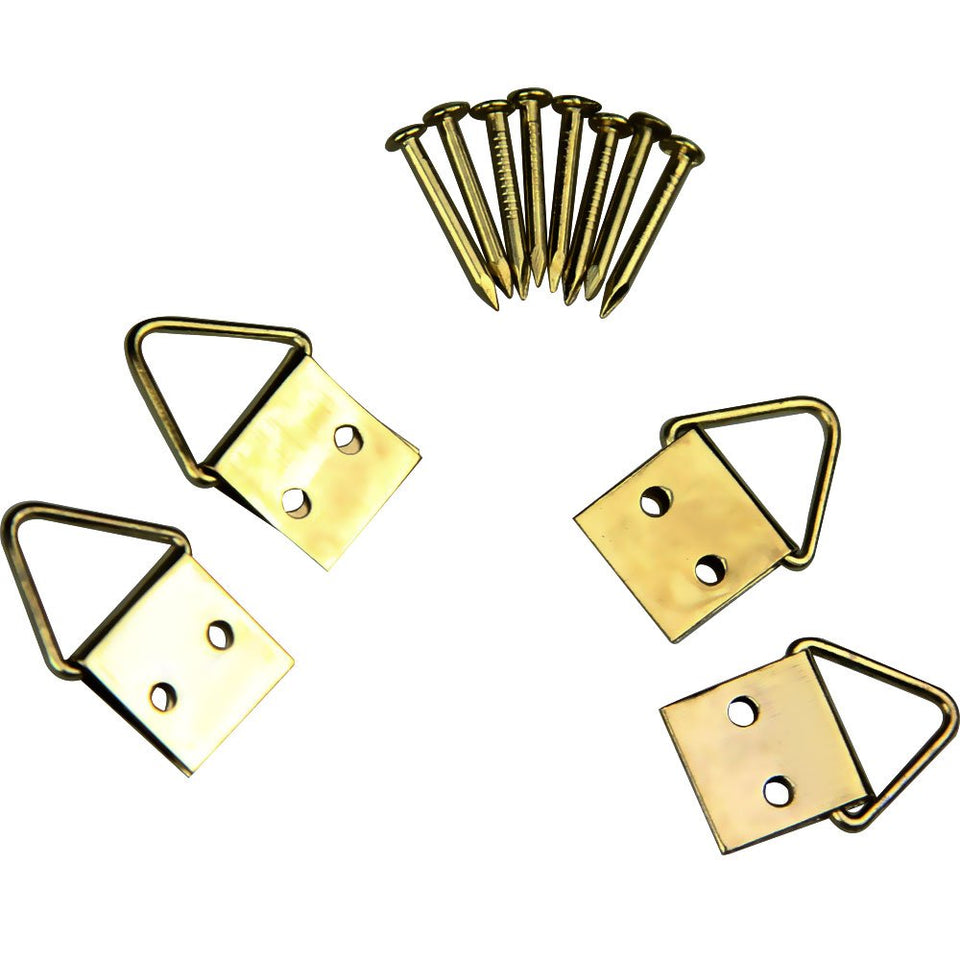 CONJUNTO SUPORTE TRIÂNGULO PEQUENO PARA QUADROS 4 PEÇAS 9010 BEMFIXA