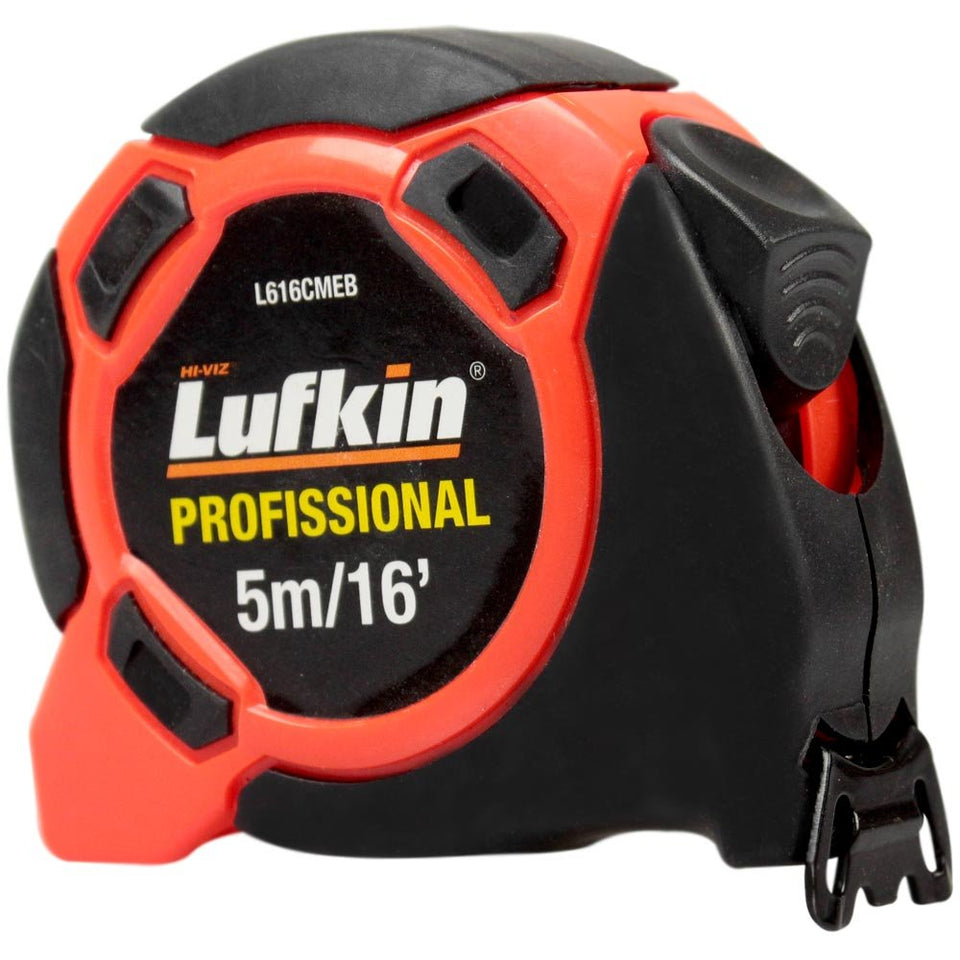 TRENA LUFKIN COM FITA DE AÇO DE 5 METROS COM TRAVA + MINI TRENA L616CMEB