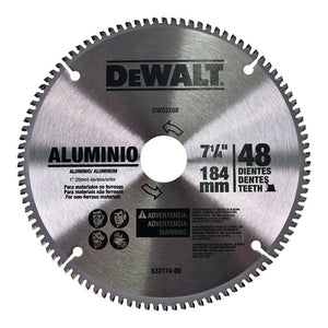 DISCO DE SERRA CIRCULAR 184X25MM 48 DENTES PARA ALUMÍNIO DWA03200 DEWALT
