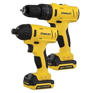 KIT PARAFUSADEIRA / FURADEIRA DE IMPACTO 3/8 12V SCHI121S2FK-BR COM MALETA STANLEY