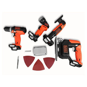 KIT DE FERRAMENTAS À BATERIA 12V LÍTION 5 EM 1 GOPAK BDCK502C1-B3 BLACK+DECKER